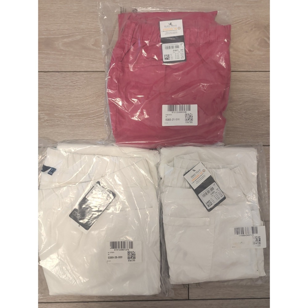 Ulla Popken Lot of 3 Sienna 7/8 Bengalin Trousers Pull On Pants Plus Size 22 NWT